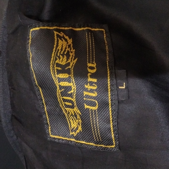 Vintage Unik Ultra Real Leather Gray Jacket, Zipper Pockets&Sleeve Openings Sz L - Picture 9 of 9